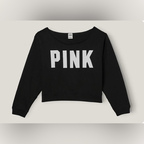 PINK Victoria’s Secret Everyday Lounge Off The Shoulder Sweatshirt - Picture 1 of 12